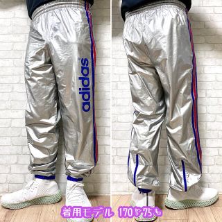 90s ａｄｉｄａｓ ワンポイント トラックパンツ  ナイロンパンツ レトロ 柄