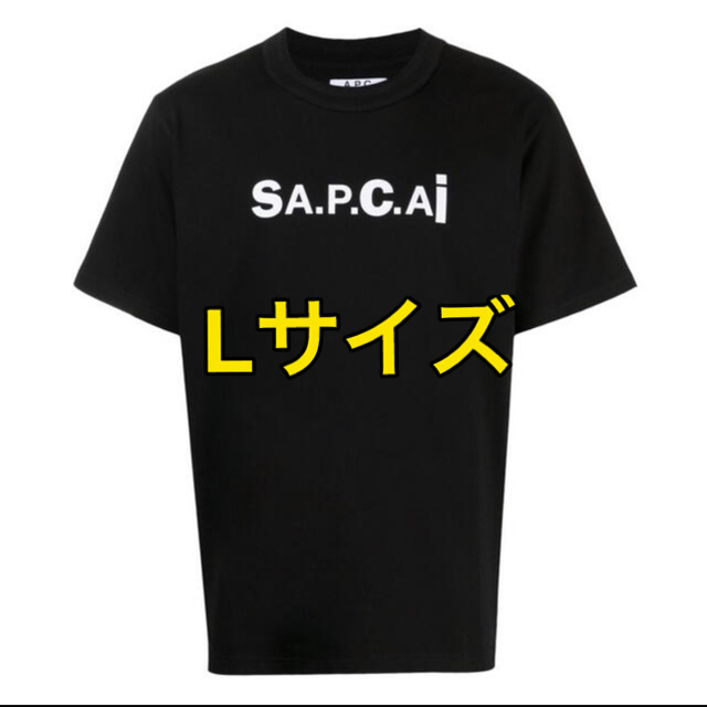 BLACKサイズsacai a.p.c コラボTシャツ　BLACK Lサイズ