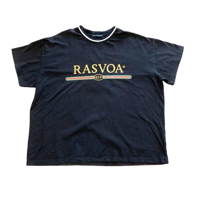 ラスボア デカロゴ Tシャツ XL ゆるだぼ オーバーサイズ ブラック 黒 メンズのトップス(Tシャツ/カットソー(半袖/袖なし))の商品写真