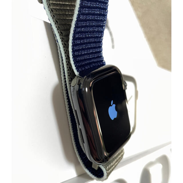 Apple Watch(アップルウォッチ)のApple Watch 4 Cellular 44mm ブラックステンレス メンズの時計(腕時計(デジタル))の商品写真