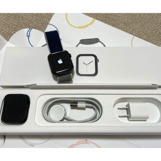 アップルウォッチ(Apple Watch)のApple Watch 4 Cellular 44mm ブラックステンレス(腕時計(デジタル))