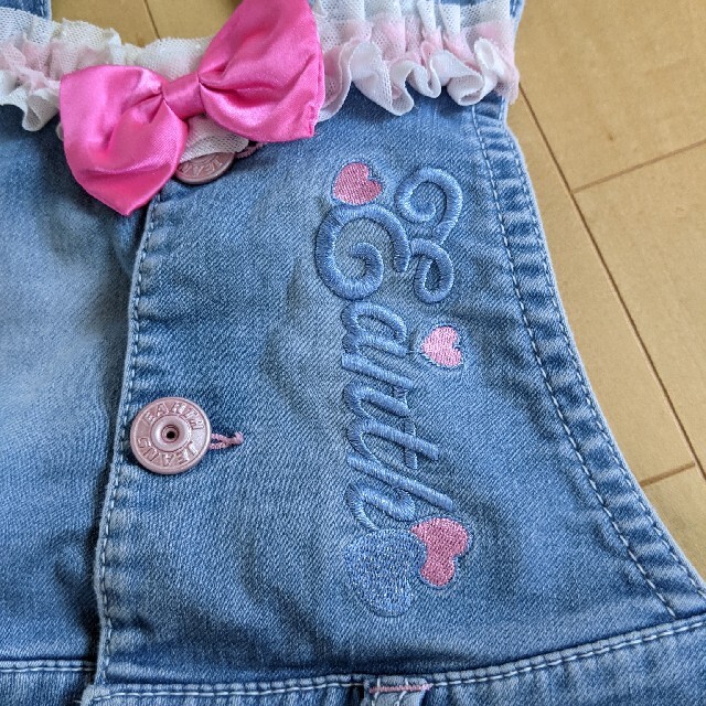 EARTHMAGIC(アースマジック)の女のコオーバーオール キッズ/ベビー/マタニティのキッズ服女の子用(90cm~)(その他)の商品写真