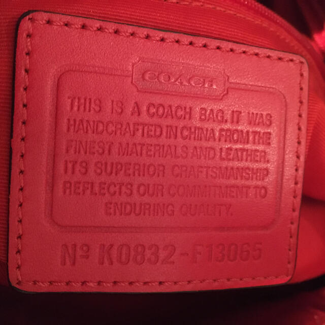 COACH コーチ ハンドバッグ　オレンジ 8