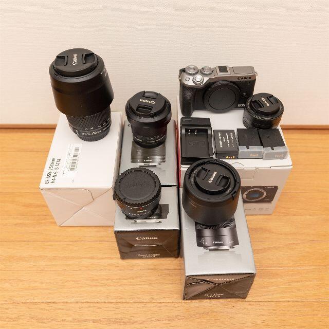 59%OFF!】 Canon ミラーレス一眼カメラ EOS M6 レンズEVFキット シルバー EF-M15-45mm F3.5-6.3 IS STM  付属