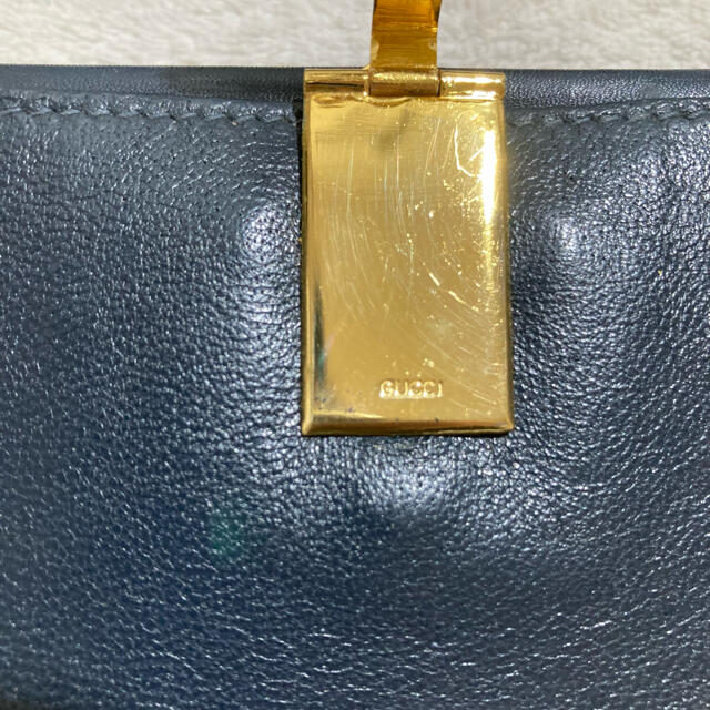Gucci(グッチ)のグッチ GUCCI 長財布　インターロッキング　ネイビー　紺色　レザー メンズのファッション小物(長財布)の商品写真