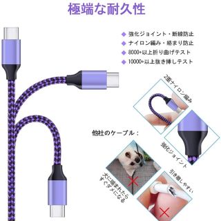 type C 充電ケーブル2本セット(バッテリー/充電器)