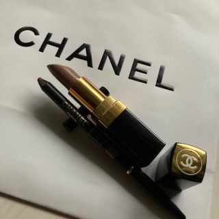 シャネル(CHANEL)のCHANEL アクアルミエール91番とクレイヨンレーヴル05 SHOP袋　口紅(リップライナー)