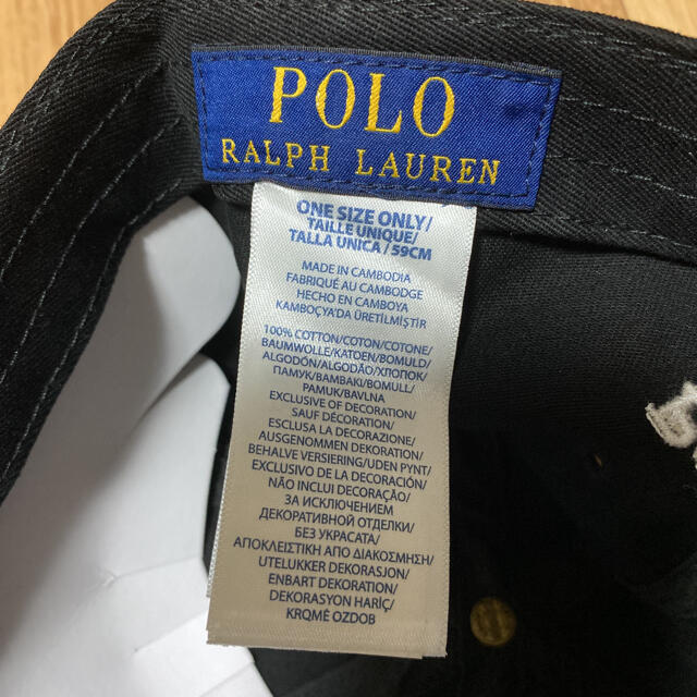 POLO RALPH LAUREN(ポロラルフローレン)の☆未使用☆POLO ラルフローレン キャップ 黒 メンズの帽子(キャップ)の商品写真