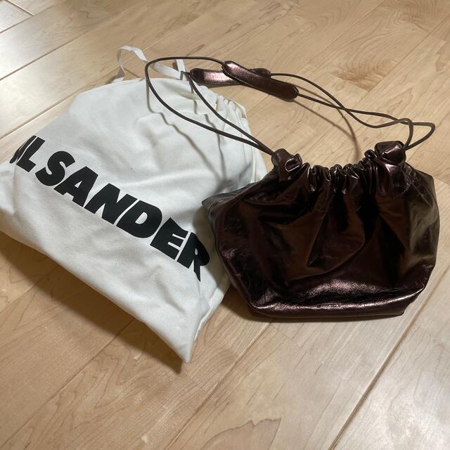 JILSANDER ドローストリングバッグ　メタリックショルダーバッグ