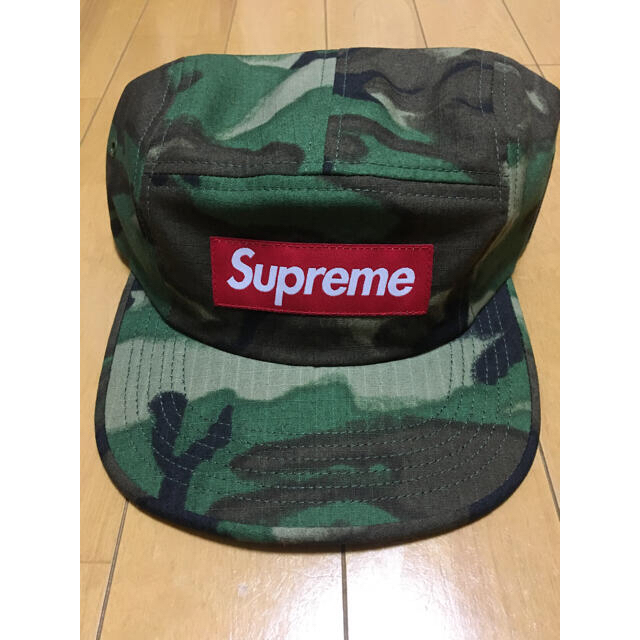 16SS Supreme Nylon Camo Camp Cap NAVY