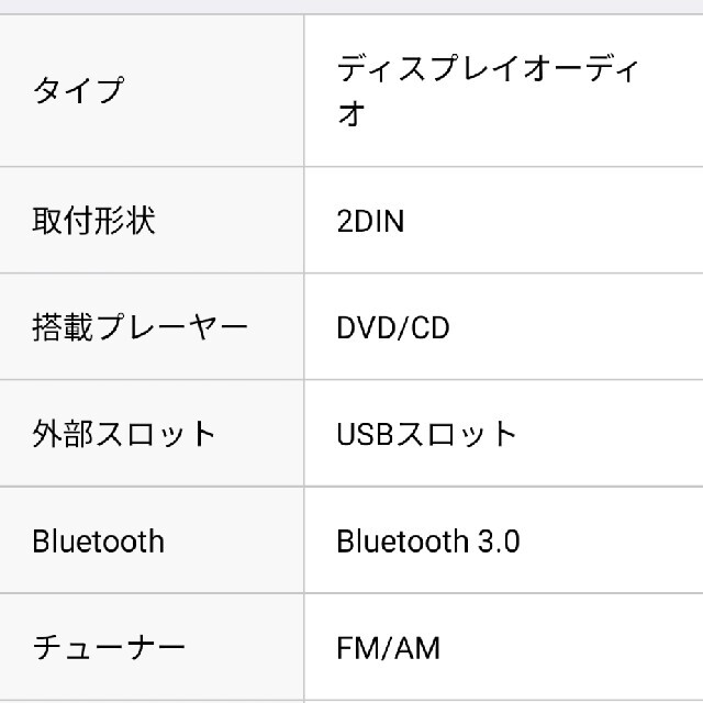 カーオーディオ【KENWOOD DDX4190BT】