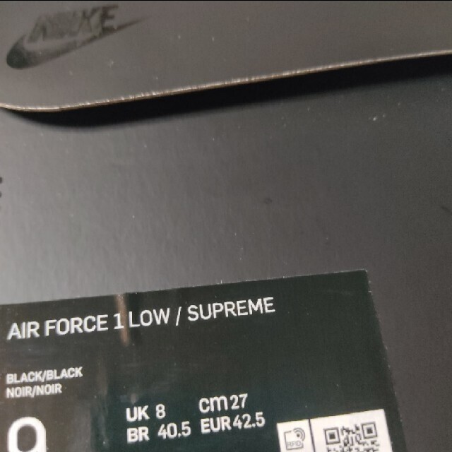 supreme nike airforce1 27 black