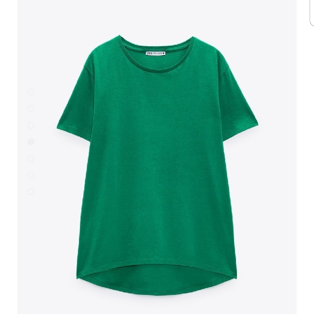 ZARA(ザラ)のZARA　(XL　緑)　ベーシックTシャツ　3 レディースのトップス(Tシャツ(半袖/袖なし))の商品写真