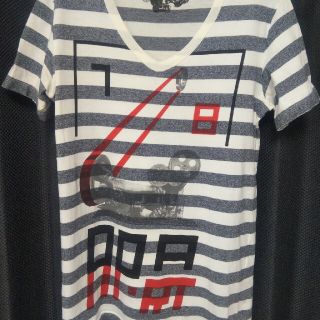 ディーゼル(DIESEL)の正規 DIESEL Vネックボーダーカットソー 半袖Ｔシャツ(Tシャツ/カットソー(半袖/袖なし))