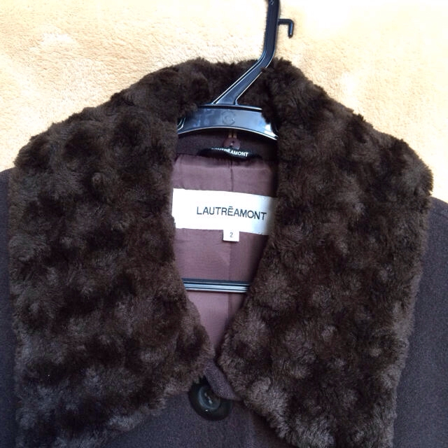LAUTREAMONT(ロートレアモン)のこげ茶ウールコート レディースのジャケット/アウター(ロングコート)の商品写真