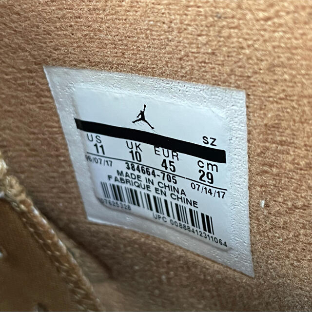 【・使用感あり】AIR JORDAN 6 WHEAT 29cm 箱付