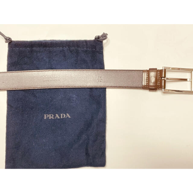 PRADA(プラダ)の【とむひっと様専用】PRADA プラダ　ベルト　レザー　ブラウン メンズのファッション小物(ベルト)の商品写真