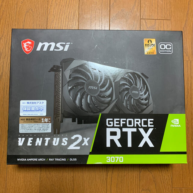 MSI Geforce RTX3070 VENTUS 2X OC 非LHR スマホ/家電/カメラのPC/タブレット(PCパーツ)の商品写真