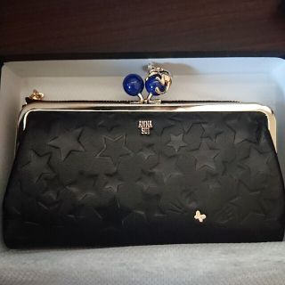 アナスイ(ANNA SUI)の【未使用】アナスイ ANNA SUI 長財布 プレイングキャット がま口 黒(財布)