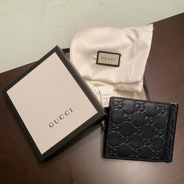 Gucci(グッチ)のレモンサワー様専用*GUCCI レザー マネークリップウォレット メンズのファッション小物(マネークリップ)の商品写真