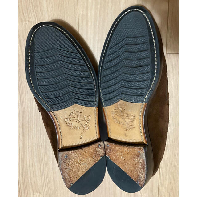 美品 ジャランスリワヤ ローファー ブラウン スエード サイズ6 24.5cm メンズの靴/シューズ(スリッポン/モカシン)の商品写真