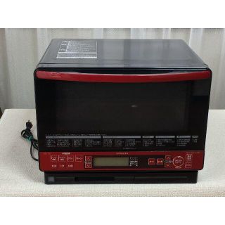 日立加熱水蒸気オーブンレンジMRO-RS8パールレッド16年製(電子レンジ)