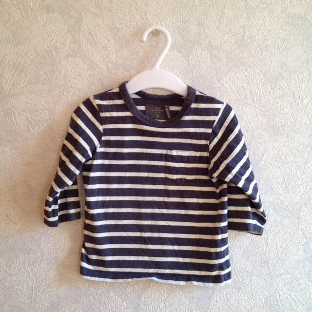 H&M(エイチアンドエム)のボーダーカットソー/ kids/ H&M キッズ/ベビー/マタニティのキッズ服男の子用(90cm~)(その他)の商品写真