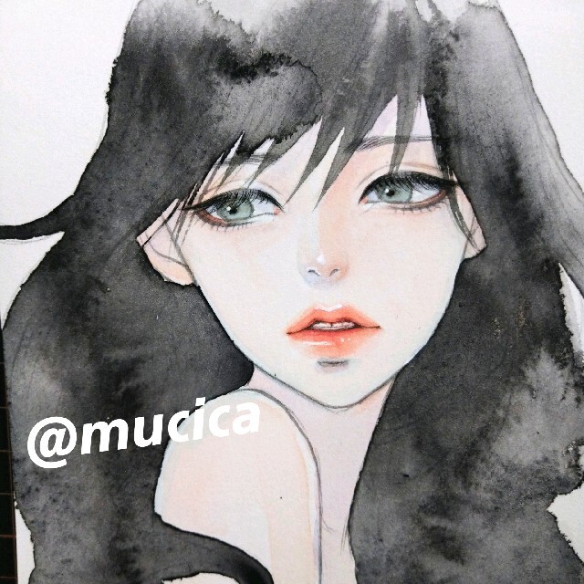 専用　手描きイラスト　肉筆原画　絵画　美人画