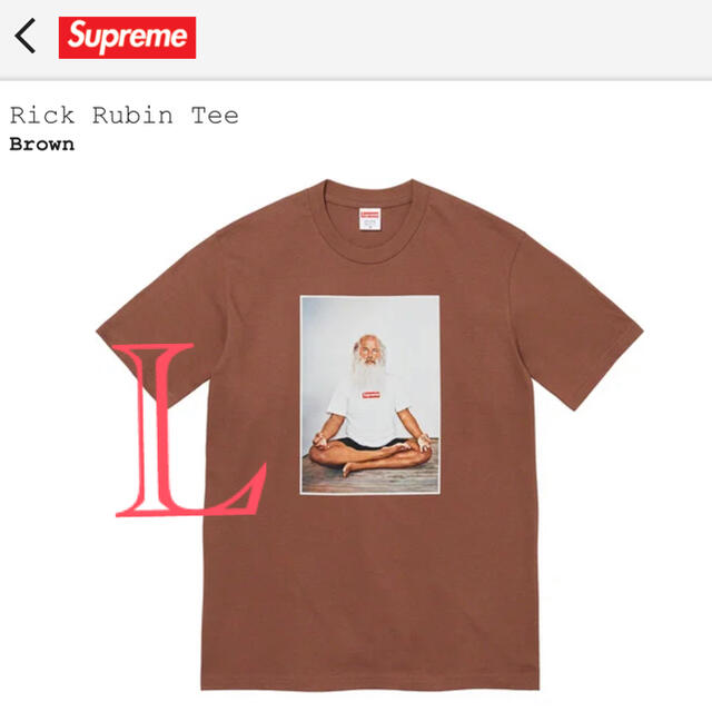 Tシャツ/カットソー(半袖/袖なし)supreme Rick Rubin tee