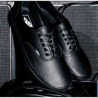 ヴァンズ(VANS)の【VANS】AUTHENTIC LEATHER BLACK オーセンティック(スニーカー)