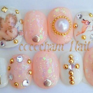 ｴﾝｼﾞｪﾙｸﾛｽ♡ｼﾝﾌﾟﾙNail コスメ/美容のネイル(つけ爪/ネイルチップ)の商品写真