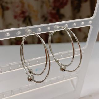 ザラ(ZARA)のシルバー♡リングピアス(ピアス)