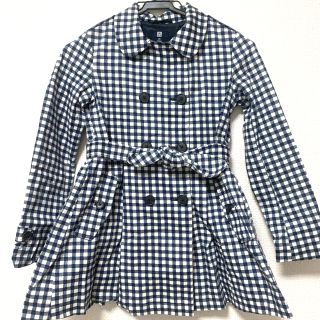 ユニクロ(UNIQLO)のユニクロチェックトレンチコートキッズ女の子140cm(コート)