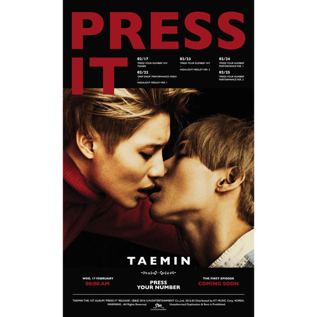 お値下げしました＊テミン"Press it"直筆サイン入り大型ポスター