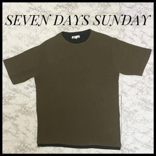 セブンデイズサンデイ(SEVENDAYS=SUNDAY)のSEVEN DAYS SUNDAY カノコレイヤード半袖Tシャツ　カーキー(Tシャツ/カットソー(半袖/袖なし))