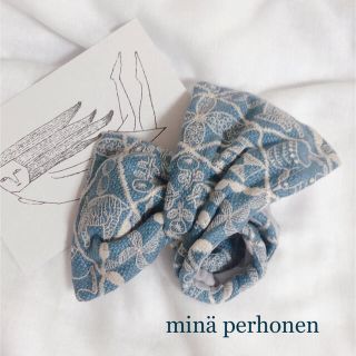 ミナペルホネン(mina perhonen)のミナペルホネン　ワイヤー入り　リボン　ヘアアクセサリー　　ハンドメイド(ヘアアクセサリー)