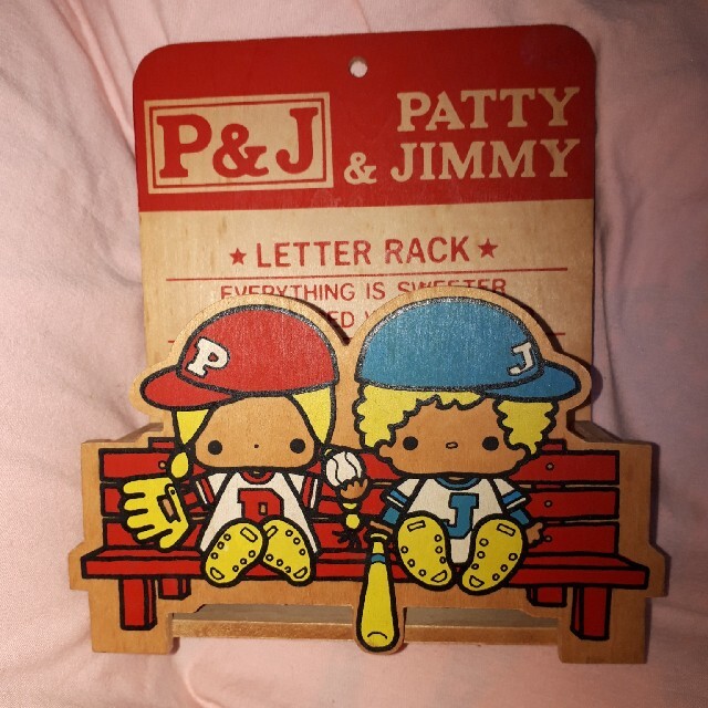 サンリオ(サンリオ)のＰ＆Ｊ　PATTY & JIMMY ● LETTER 木 手紙　パティー＆ジミー エンタメ/ホビーのおもちゃ/ぬいぐるみ(キャラクターグッズ)の商品写真