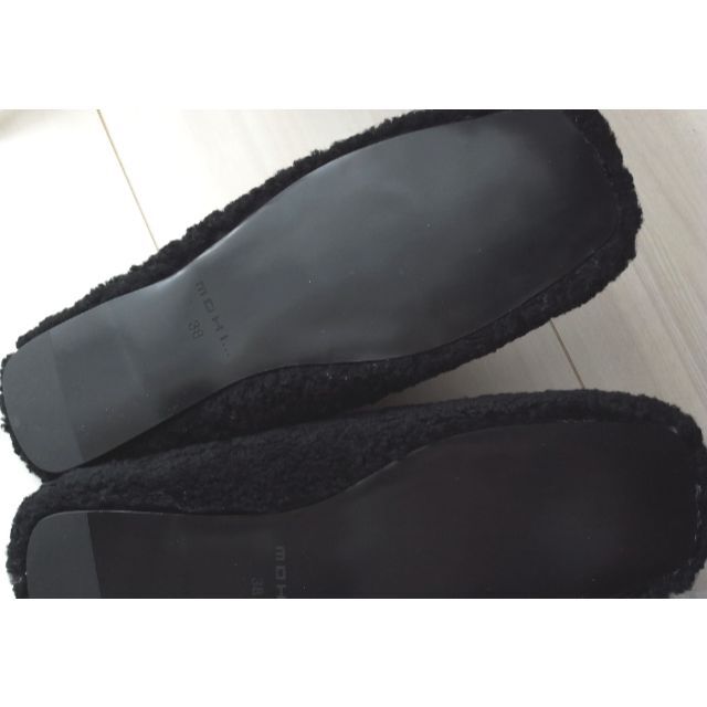 AP STUDIO MOHI/モヒ ムートンスクエアバブーシュ used vintage レザー スリッポン バブーシュ ミュール