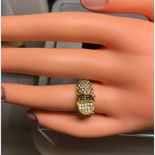 ハート型・ダイヤCZゴールドリング・14号・新品 レディースのアクセサリー(リング(指輪))の商品写真