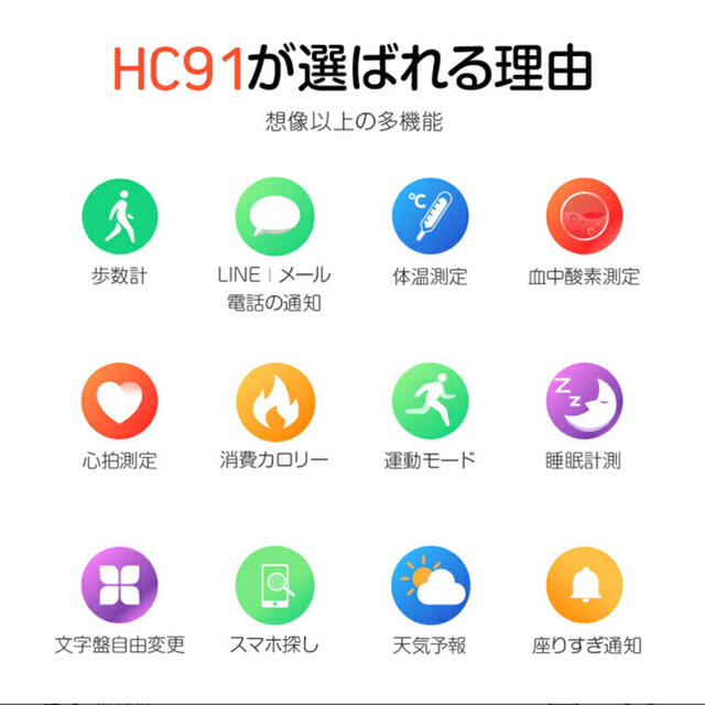 【新品未使用未開封】スマートウォッチ　Bearoam HC91 メンズの時計(腕時計(デジタル))の商品写真