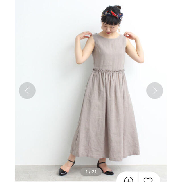 Dot&Stripes CHILDWOMAN(ドットアンドストライプスチャイルドウーマン)の【WEB限定商品】リネン製品染め　ノースリロングワンピース レディースのワンピース(ロングワンピース/マキシワンピース)の商品写真