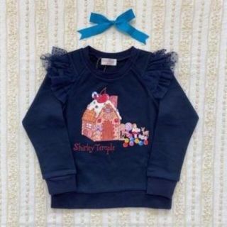 シャーリーテンプル(Shirley Temple)のお菓子のお家トレーナー（紺 110 cm）(Tシャツ/カットソー)