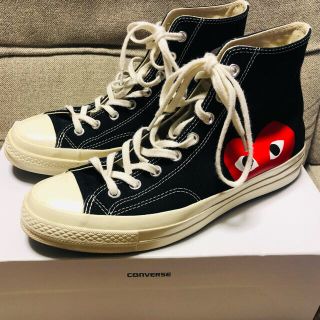 コムデギャルソン(COMME des GARCONS)のPLAY COMME des GARÇONS Converse Hi 黒(スニーカー)