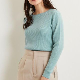 ユナイテッドアローズグリーンレーベルリラクシング(UNITED ARROWS green label relaxing)の最終価格　未使用　グリーンレーベルリラクシング　リブニット(ニット/セーター)