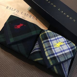 ラルフローレン(Ralph Lauren)の男女問わず人気，ギフト♡ラルフローレン ガーゼタオルハンカチ(ハンカチ/ポケットチーフ)