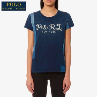 ポロラルフローレン(POLO RALPH LAUREN)の定価1.8万　良品 ポロ ラルフローレン インディゴ パッチワーク Ｔシャツ(Tシャツ(半袖/袖なし))