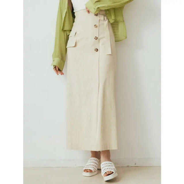 MURUA(ムルーア)のMURUA ダブルフラップペンシルスカート レディースのスカート(ロングスカート)の商品写真
