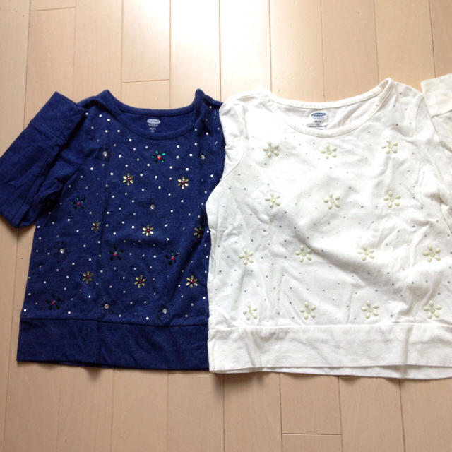 Old Navy(オールドネイビー)のオールドネイビー ロンT 5T 2枚組 キッズ/ベビー/マタニティのキッズ服女の子用(90cm~)(Tシャツ/カットソー)の商品写真