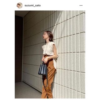 トゥデイフル(TODAYFUL)の値下げ！Louren＊ハイウエストタックパンツ、ブラウン(カジュアルパンツ)