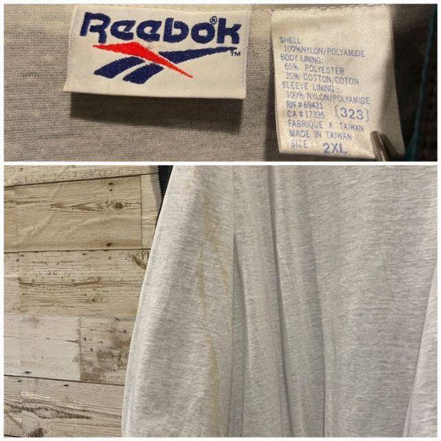 Reebok(リーボック)の《大人気カラー》Reebok リーボック旧タグ90s XXL☆グリーン緑　刺繍 メンズのジャケット/アウター(ナイロンジャケット)の商品写真